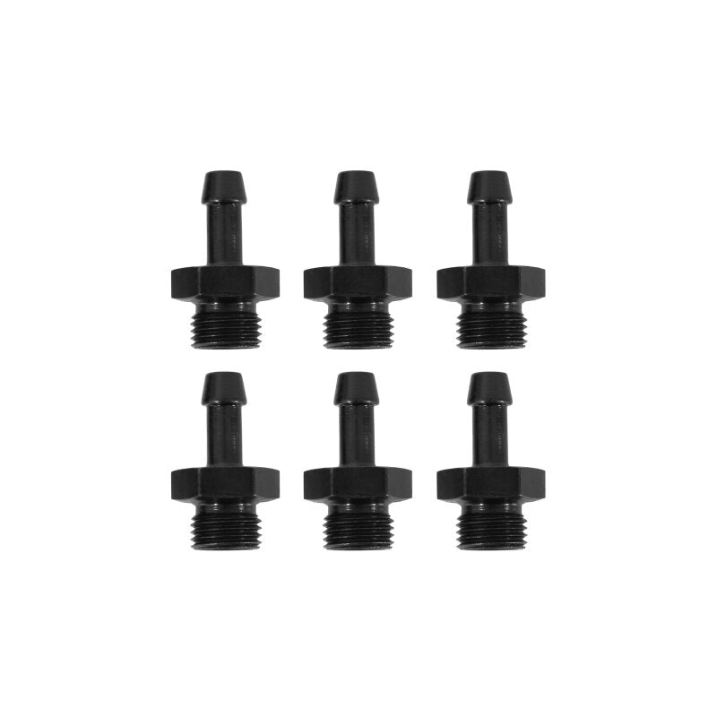 AEM Adjustable Fuel Pressure Regulator Barb Fitting -6 (9/16in-18) to 7mm - 5 Pack - 25-393