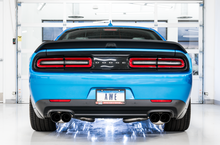 Load image into Gallery viewer, AWE Tuning 2015+ Dodge Challenger 6.4L/6.2L Non-Resonated Touring Edition Exhaust - Quad Black Tips - 3020-43082