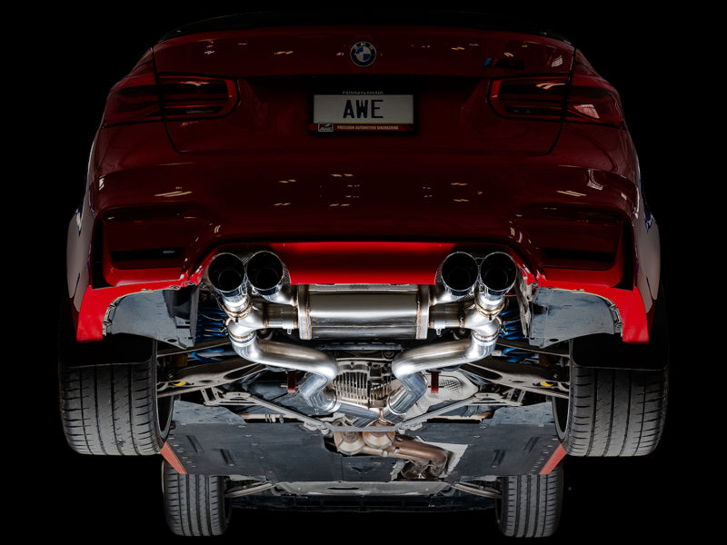 AWE Tuning BMW F8X M3/M4 SwitchPath Cat-Back Exhaust - Diamond Black Tips - 3025-43074