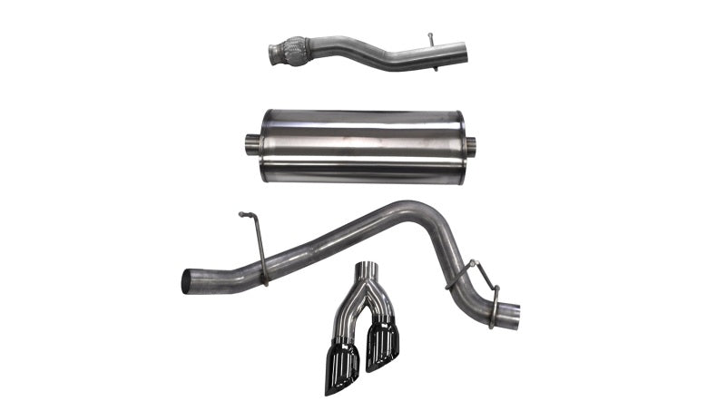 Corsa 2015-2020 GMC Yukon XL 1500 5.3L V8 3in Cat-Back Single Side Exit Twin 4in Black Tips - 14748BLK