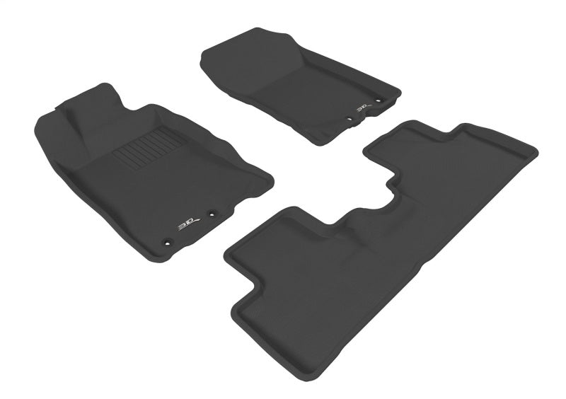 3D MAXpider 10-14 Honda Insight Kagu Black Full Set - L1HD02301509