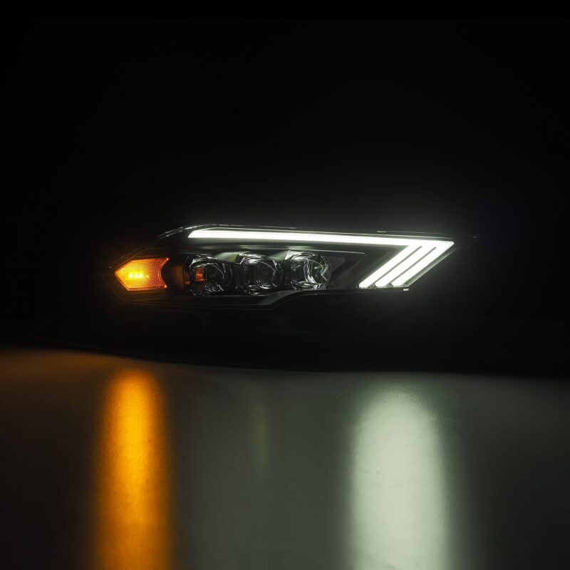 AlphaRex 18-22 Ford Mustang NOVA-Series LED Projector Headlights Black - 880258