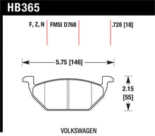 Load image into Gallery viewer, Hawk HP+ Street Brake Pads - HB365N.728