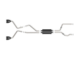aFe MACH Force-Xp 2.5in. 304 SS C/B Exhaust 20-21 Ford Explorer V6-3.0L - Black Tip - 49-33139-B