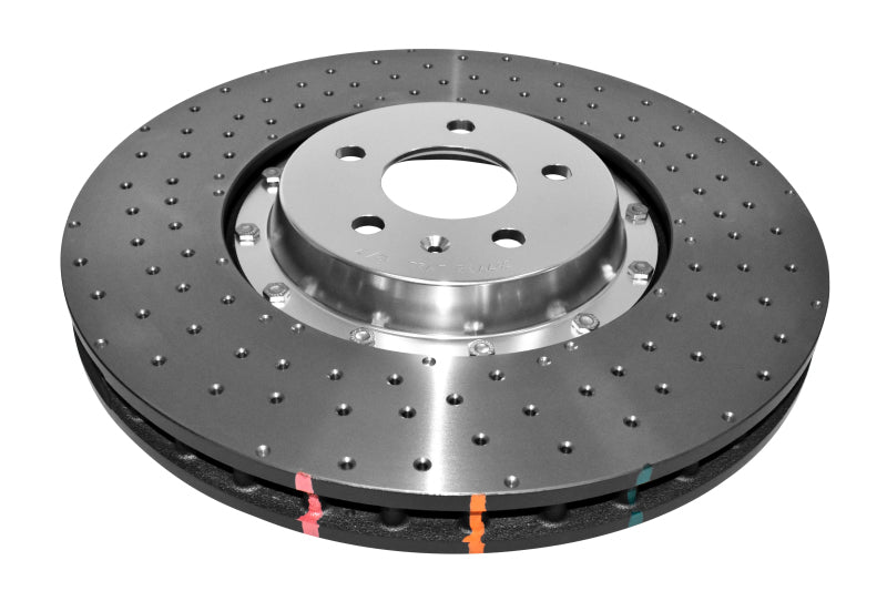 DBA 14-17 Audi A8 Quattro Front Slotted 5000 Series 2 Piece Rotor Assembled w/ Silver Hat Drill/Dimp - DBA52774SLVXD