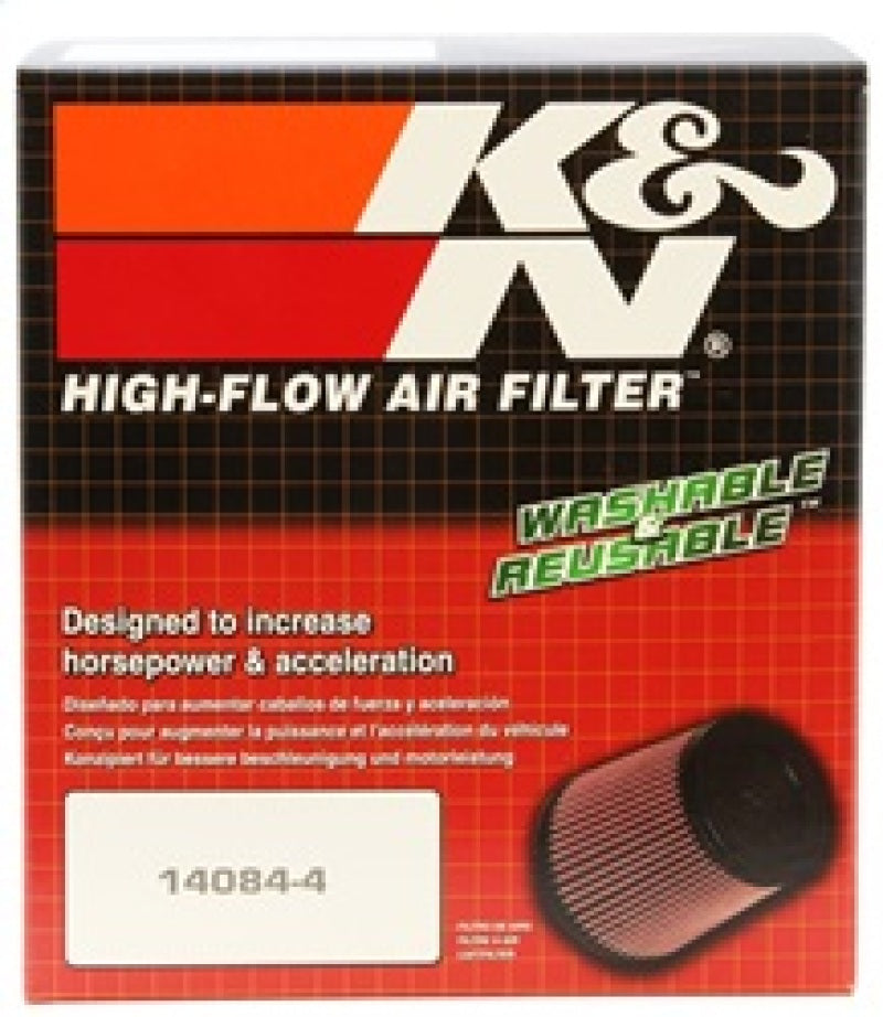 K&N Universal Tapered Filter 2.75in Flange ID x 5.0625in Base OD x 3.5in Top OD x 4in Height - RU-5128