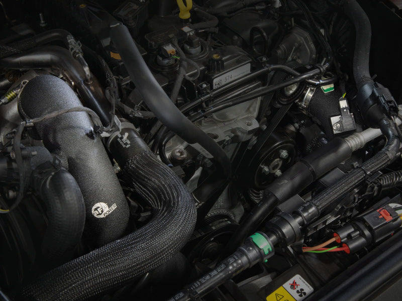 aFe Power 21-22 Ford Bronco L4-2.3L (t) BladeRunner 3 IN Aluminum Hot Charge Pipe Black - 46-20578-B