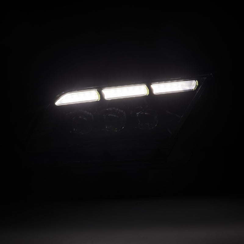 AlphaRex 13-14 Ford Mustang NOVA LED Proj Headlights Alpha-Blk w/Actv Light & Seq.Sig / SB DRL - 880488