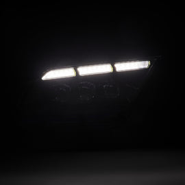 AlphaRex 13-14 Ford Mustang NOVA LED Proj Headlights Alpha-Blk w/Actv Light & Seq.Sig / SB DRL - 880488