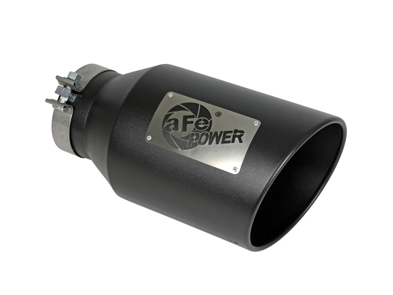 aFe Power Universal 5in Inlet 8in Outlet MACH Force-XP Clamp-On Exhaust Tip - Black - 49T50801-B15