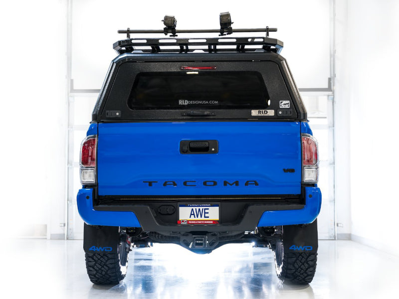 AWE Tuning 2016-2022 Toyota Tacoma 0FG Exhaust with BashGuard - No Tips - 3015-31826