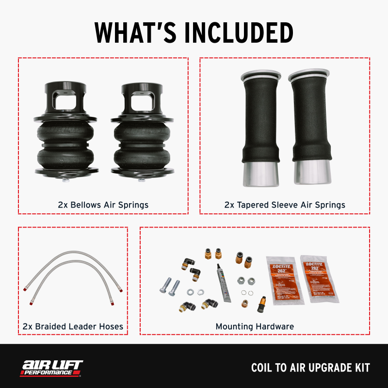 Air Lift 09-13 Infiniti G37 Sedan / 09-20 Nissan 370z Coil to Air Upgrade Kit - 83010
