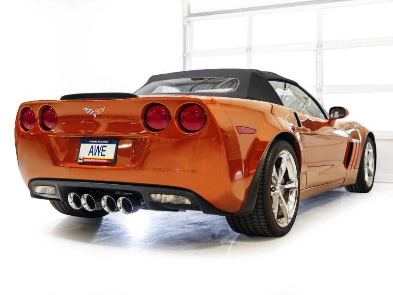 AWE Tuning 05-07 C6 Chevrolet Corvette 6.0L Touring Edition Axle-Back Exhaust w/ Chrome Silver Tips - 3015-42660