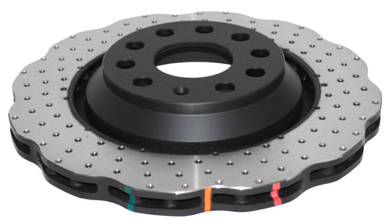 DBA 14-21 Volkswagen GTI (w/Perf Pkg 310mm Rear Disc) Rear 4000 Series Drilled Wavy Rotor - DBA42809WXD
