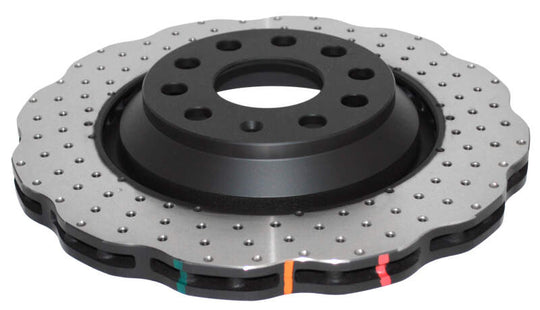 DBA 14-21 Volkswagen GTI (w/Perf Pkg 310mm Rear Disc) Rear 4000 Series Drilled Wavy Rotor - DBA42809WXD