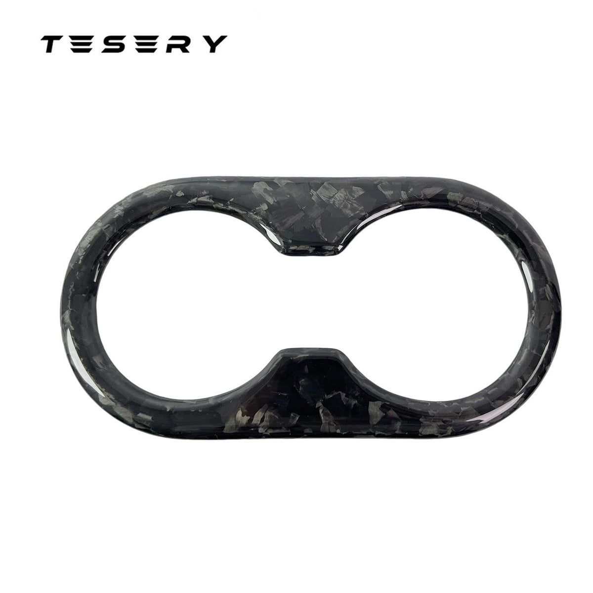 Backseat Cup Holder for Tesla Model 3 Model Y - Carbon Fiber Interior Mods