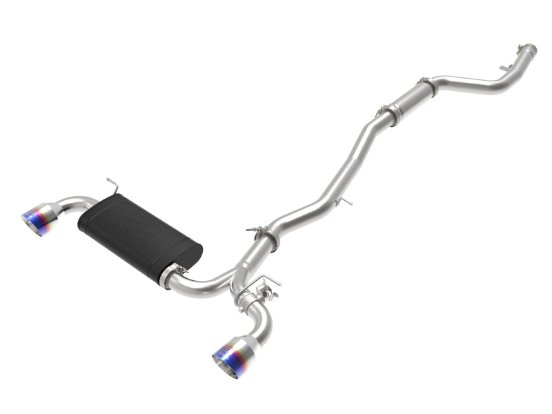 aFe POWER Takeda 2020 Toyota Supra L6-3.0L (t) 3in-2.5in 304 SS CB Exhaust Blue Flame Tips - 49-36043-L