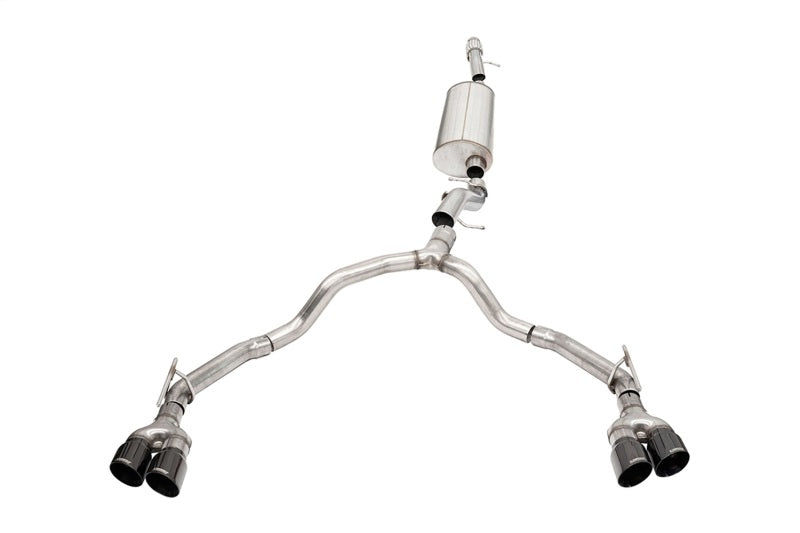 Corsa 2021-2025 Tahoe / GMC Yukon 4DR 6.2L 4WD Dual Rear 3in - 2.75in Sport Cat-Back DW 4in BLKTips - 21129BLK