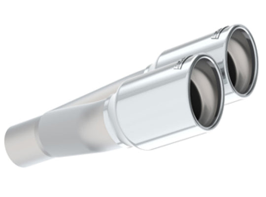 Borla Universal Polished Tip Dual Round Rolled Angle-Cut (inlet 2in. Outlet 3in) *NO Returns* - 20143