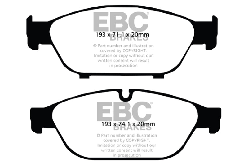 EBC 12+ Audi A6 Quattro 3.0 Supercharged Redstuff Front Brake Pads - DP32086C