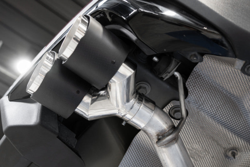 MBRP 20-21 Ford Explorer ST 3.0L EcoBoost Dual Rear Exit Axle Back w/ Quad Carbon Fiber Tips - T304 - S52033CF