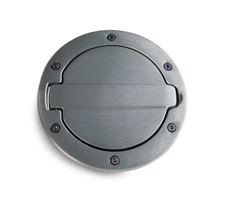 AMP Research 2007-2017 Jeep Wrangler JK 2/4 Door Fuel Door - Brushed - 73000-00A