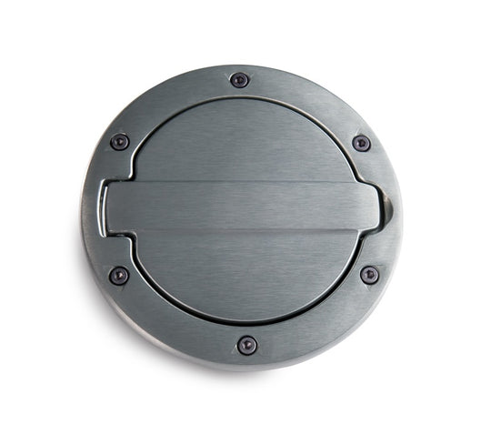 AMP Research 2007-2017 Jeep Wrangler JK 2/4 Door Fuel Door - Brushed - 73000-00A