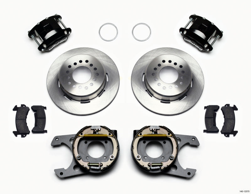 Wilwood D154 P/S Park Brake Kit 12 Bolt 2.75in offset Staggered Shock - 140-12570