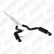 Load image into Gallery viewer, MBRP 15-18 Ford Mustang EcoBoost 2.3L Black 3in Cat Back Dual Split Rear Exit (Street Version) - S7274BLK