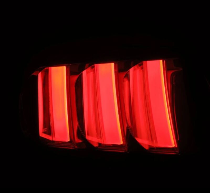 AlphaRex 15-23 Ford Mustang NOVA-Series Prismatic LED Tail Lights Black-Clear - 655020