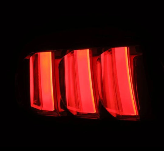 AlphaRex 15-23 Ford Mustang NOVA-Series Prismatic LED Tail Lights Black-Clear - 655020