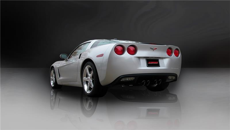 Corsa 2005-2007 Chevrolet Corvette C6 6.0L V8 Black Sport Axle-Back Exhaust - 14169BLK