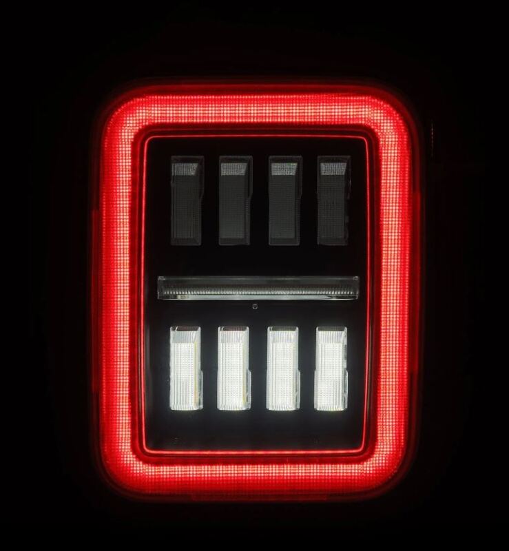 AlphaRex 19-24 Jeep Gladiator JT Nova-Series Prismatic LED Tail Lights - Alpha-Black - 602050
