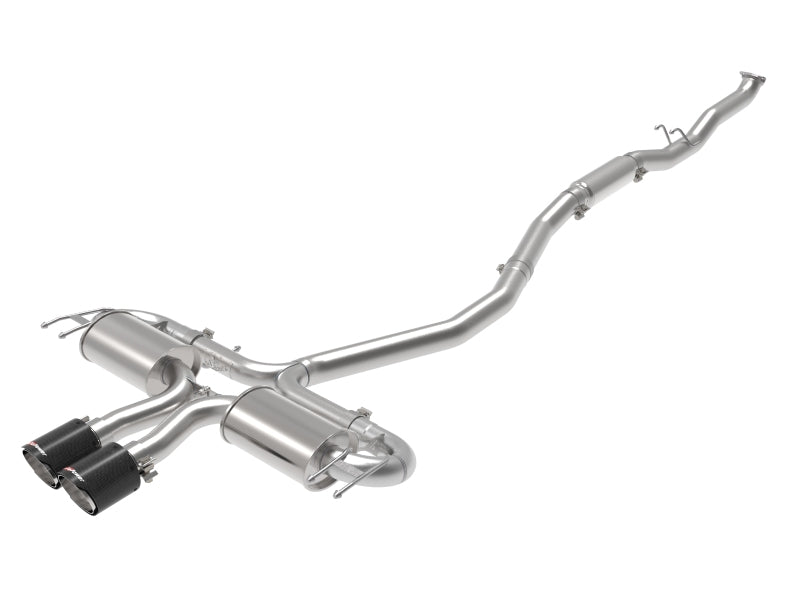 aFe Takeda 3in 304 SS Cat-Back Exhaust System w/CF Tips 17-20 Honda Civic Sport L4-1.5L (t) - 49-36624-C