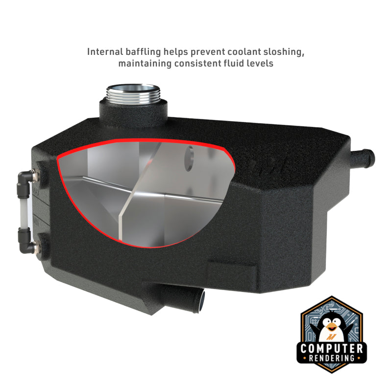 Mishimoto 2013+ Ford Focus ST/2016+ Focus RS Aluminum Expansion Tank - Black - MMRT-RS-16EBK
