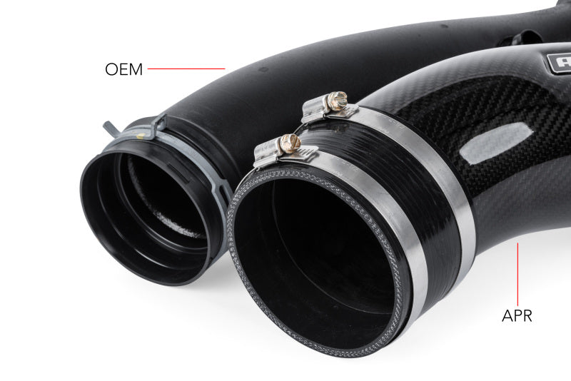 APR 17-20 Audi RS3/18-22 Audi TT RS Quattro (MK3) 2.5T TFSI Turbocharger Inlet Rear Carbon Tube - CI100038-B