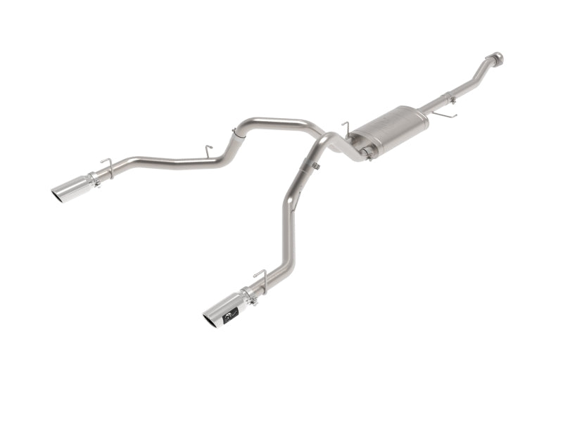 aFe 21-26 Ford F150 Tremor Vulcan Series 3IN 304SS Cat-Back Exhaust Dual Rear Exit w/Polished Tip - 49-33157-P