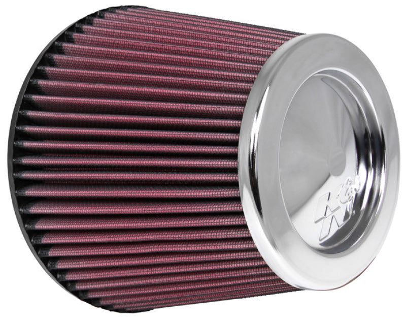 K&N Universal Chrome Filter 6in Flange ID x 7.5in Base OD x 5in Top OD x 6in H - RC-4381