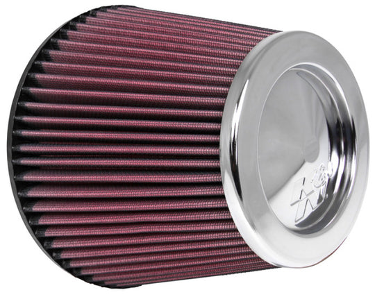 K&N Universal Chrome Filter 6in Flange ID x 7.5in Base OD x 5in Top OD x 6in H - RC-4381