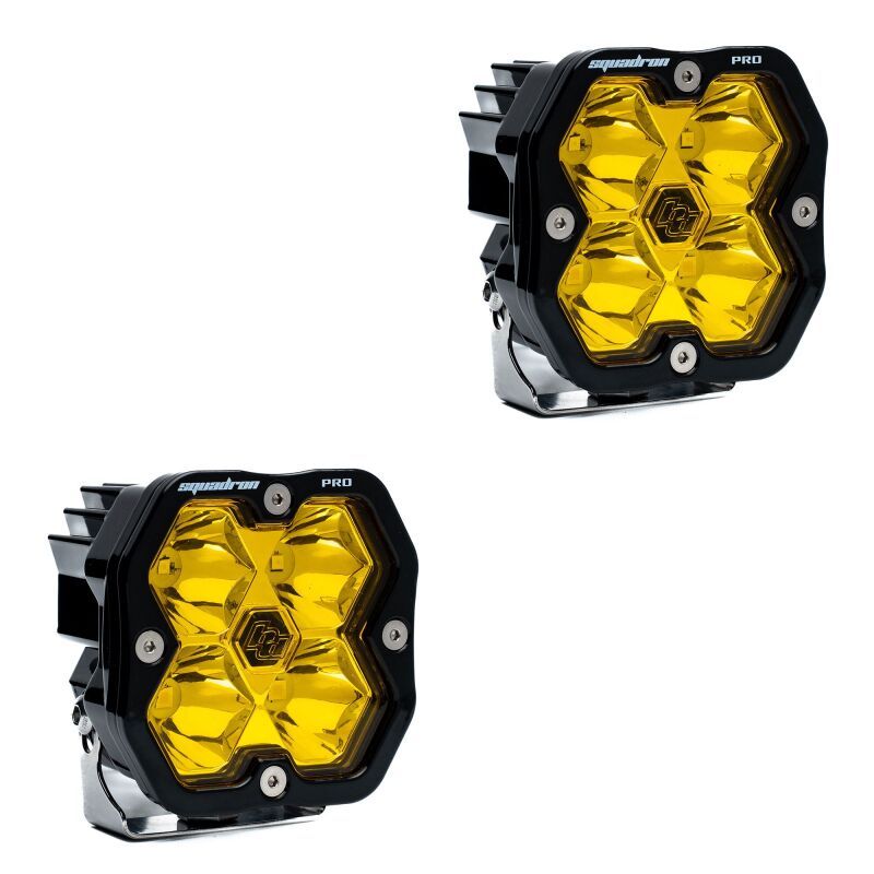 Baja Designs Squadron 2.0 Pro (Pair) LED Spot / No Harness - Baja Amber - 4978112NH