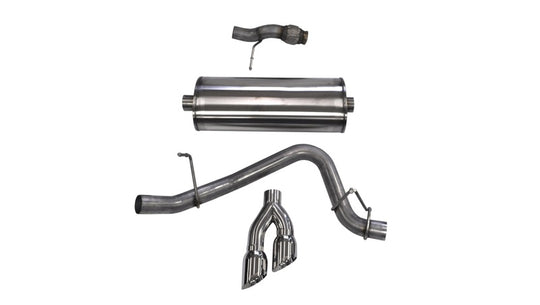 Corsa 2015-2020 Chevy Tahoe/GMC Yukon Cat-Back Exhaust Sport 3in Single Side Twin Polished 4in Tips - 14859