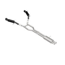 Load image into Gallery viewer, MagnaFlow Cat-Back 15-16 Land Rover Ranger Rover V6 SS 2.5in Dual Split Rear Exit 4.5in Black Tips - 19123