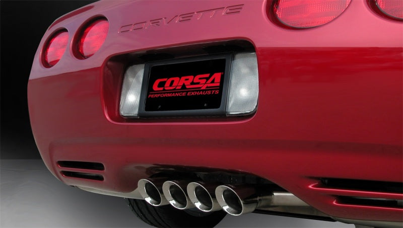 Corsa 97-04 Chevrolet Corvette (C5) 2.5in Sport Cat-Back Exhaust - 3.5in Tigershark Tips - 14139CB