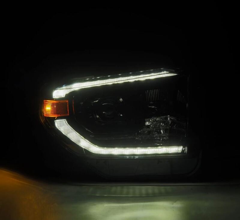 AlphaRex 14-21 Toyota Tundra PRO-Series Projector Headlights Black w/Seq. Sig. + DRL - 880839