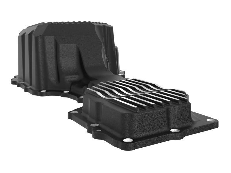 aFe 17-19 GM Diesel V8-6.6L L5P Engine Oil Pan w/ Machined Fins - 46-71360B