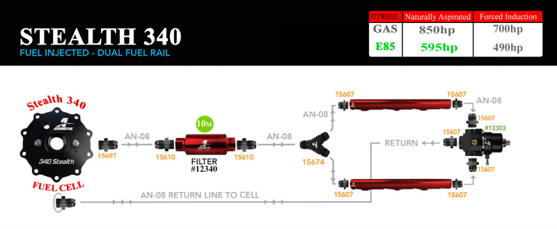 Aeromotive 15g 340 Stealth Fuel Cell - 18664