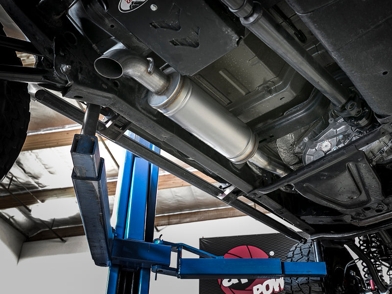 aFe Rock Basher 3in 409 SS Cat-Back Turn-Down Exhaust 12-18 Jeep Wrangler (JK) V6 3.6L/ 07-11 3.8L - 49-48069