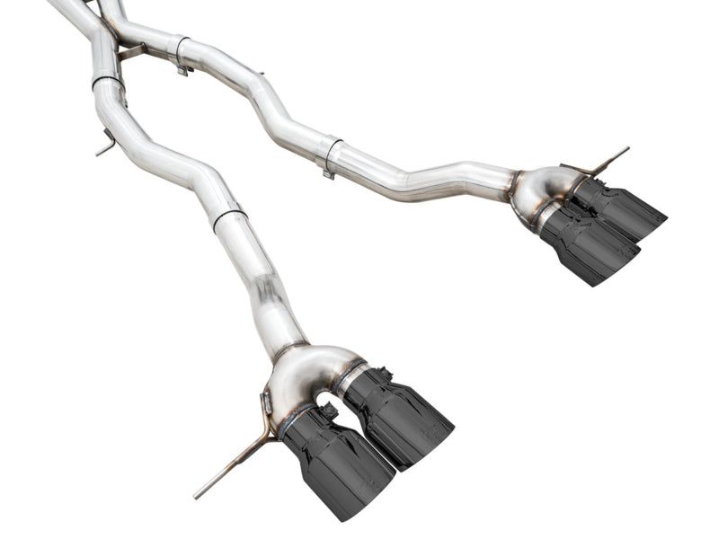 AWE Tuning Track Edition Cat-Back Exhaust for BMW G8X M3/M4 - Diamond Black Tips - 3020-42482