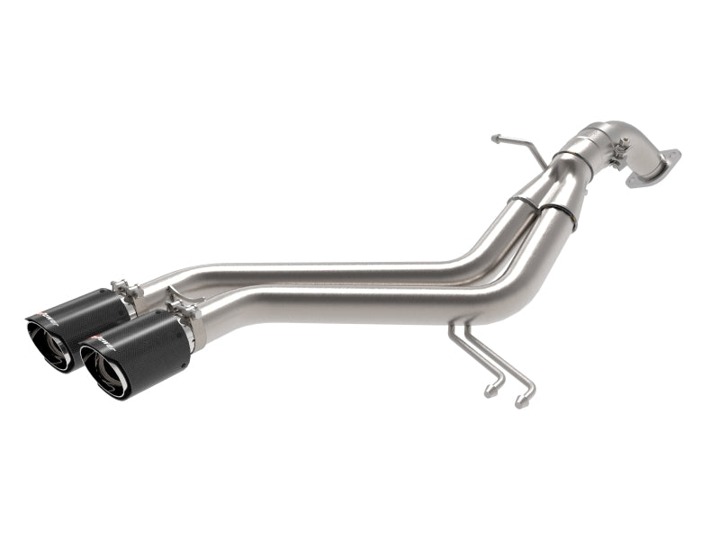 aFe Takeda 13-17 Hyundai Veloster L4-1.6L 2-1/2in 304 SS Axle-Back Exhaust w/ Carbon Fiber Tips - 49-37019-C
