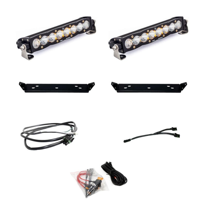 Baja Designs 2021+ Ford Raptor S8 Behind Grill Kit -10in. Clear D/C - 448065